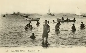 Bains Prints: Malo-les-Bains, France - bathers