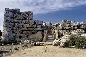 MALTA. Gozo Island. Xaghra. Megalithic temple