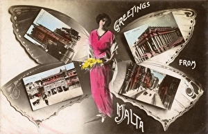 Reale Gallery: Malta - Greetings Postcard - Butterfly design