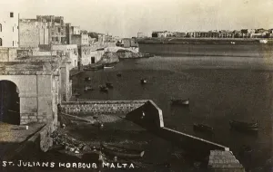 Sint Prints: Malta - St Julians Harbour - WWI era