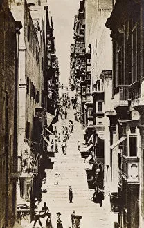 Malta - Strada St Lucia, Valletta - WWI era