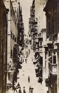 Malta - Strada St Lucia, Valletta - WWI era Malta - Strada St Lucia, Valletta - WWI era
