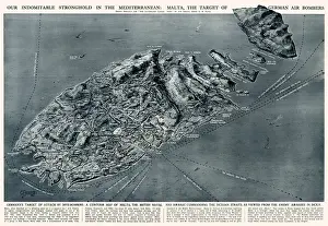 Straits Prints: Malta, target of German bombers, by G. H. Davis