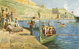 New Images from the Grenville Collins Collection Gallery: Malta - Valletta - a traditional Dghajsa boat