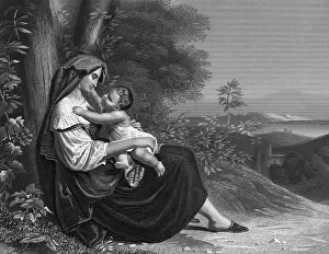 Mama Prints: Mama & Child under Tree