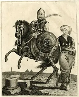 Scimitar Prints: Mameluke on horseback, Bedouin Arab soldier