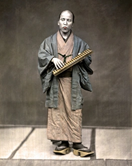 Abacus Gallery: Man with abacus, Japan