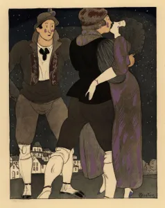 Images Dated 30th October 2019: A man allowing a stranger to kiss his wife