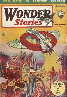 Images Dated 13th July 2011: The Man from Beyond, Wonder Stories SciFi Magazine Cover