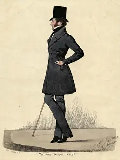 Elegantly Prints: Man in Black 1820S