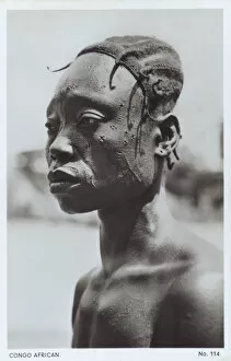 Afro Gallery: Man from The Congo, Africa - Scarification