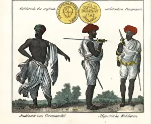 Man from the Coromandel coast and two soldiers from Mysore