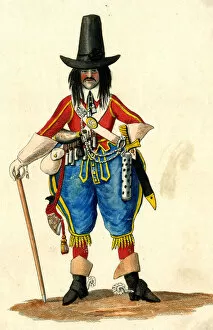 Dagger Collection: Man in costume, reminiscent Guy Fawkes