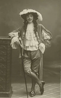 Images Dated 7th April 2020: A man dressed as Charles II, or at least somebody who looks very like him. Date: c. 1910