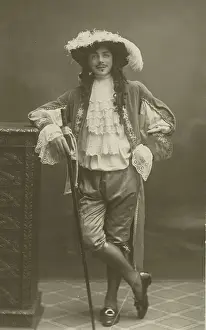 Seventeenth Prints: A man dressed as Charles II, or at least somebody who looks very like him. Date: c. 1910