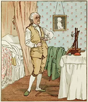 Bed Room Gallery: Man Dressing Circa 1800