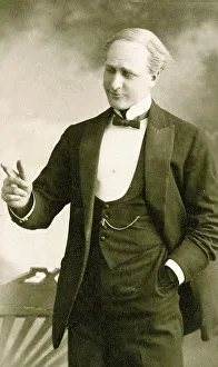 Finger Prints: Man in evening dress in a cabinet photograph