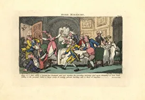 Servant Collection: Man falling off a broken chair at a dinner party