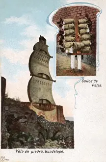 Nuevo Prints: Man with Game Cocks - Stone Sails - Guadalupe, Mexico