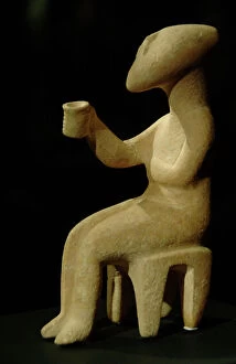 Man with a glass. (2800-2300B.C.). Cycladic Art. Ancient per