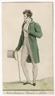 Lorgnette Prints: Man in Green Coat 1813