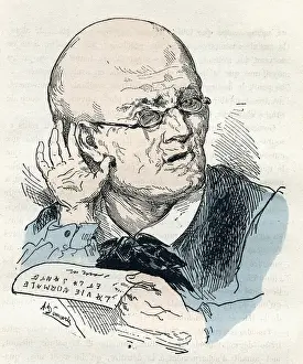 Deafness Prints: Man Hard of Hearing / 1881