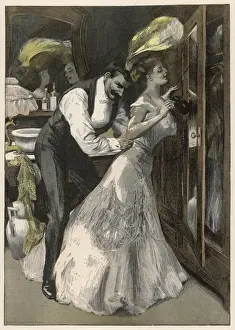 Man Helps Woman Dress