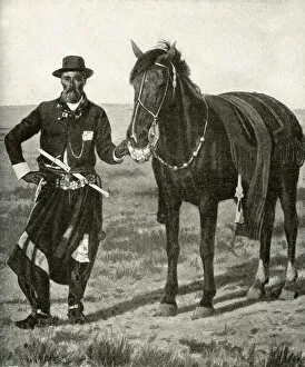 Man and horse, Argentina, South America