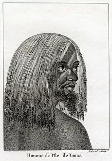 Images Dated 30th March 2021: Man of the island of Tana, Vanuatu Date: circa 1800