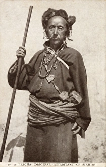 Man of the Lepcha or Rong people, Sikkim, India