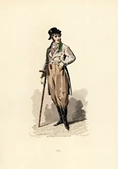 Comte Collection: Man in loose fitting coat, waistcoat, trousers and boots