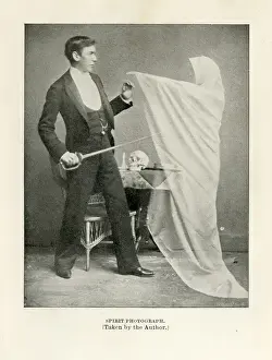 Laird Prints: Man lunging a spirit with a sword
