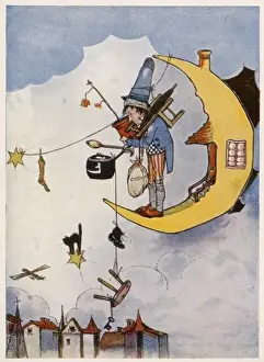 Housekeeping Prints: Man in Moon (Anon)
