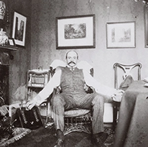Images Dated 23rd January 2017: Man in his morning room, Ealing, West London