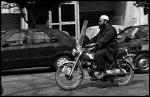 Man on Motor bike Cairo, Egypt