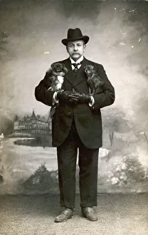 Man with Pekingese/C1915