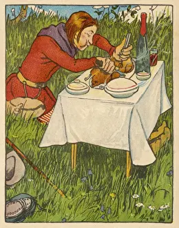 Man with Picnic Table