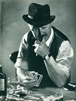 Buyers Prints: Man Playing Cards
