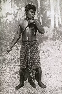 Man playing a flute, New Caledonia, south west Pacific