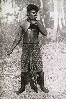Images Dated 4th September 2018: Man playing a flute, New Caledonia, south west Pacific