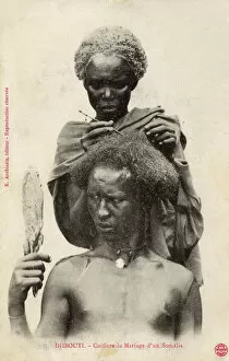 Necklace Collection: Man prepares his hair ready for his wedding day - Djibouti