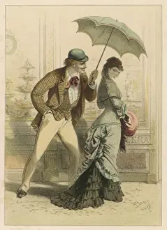 Senorita Prints: Man propositions a woman on the street