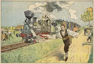 Man Races Train