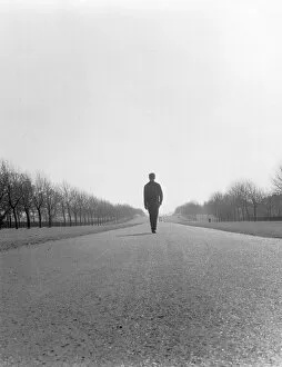 Roads Collection: Man on Road Photo