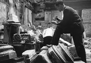 Recycling Prints: Man in a salvage yard