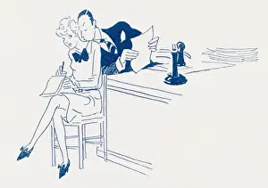 Dictation Prints: A Man and his Secretary