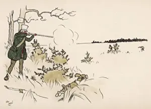 Leaps Prints: Man Shoots Rabbit Aldin