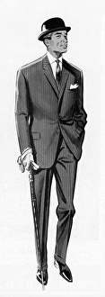 Images Dated 18th August 2011: Man in suit and bowler hat, 1962