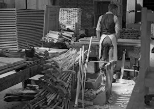 Man in a timber workshop