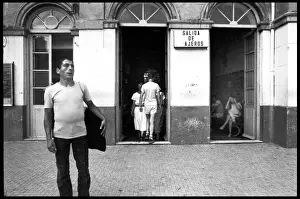 Man at train station, Valencia, Spain